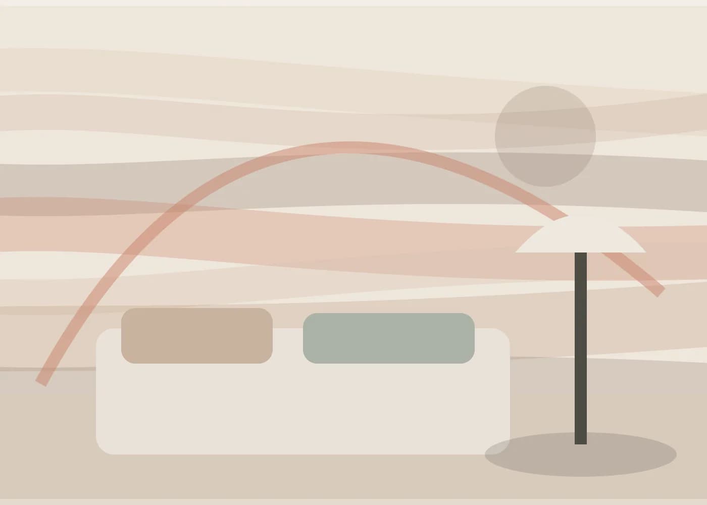 Slojevi zraka, nijansa Topla neutralna – ilustrativni prikaz